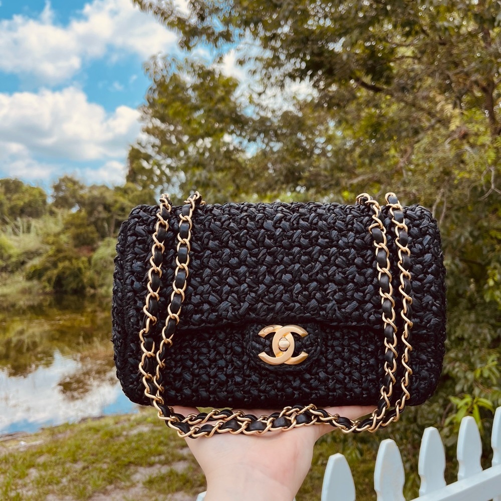 RARE 2016 Runway Raffia Flap